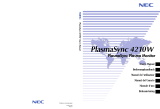 NEC PlasmaSync® 4210W Owner's manual