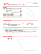 NEC PlasmaSync® 42XM2 Owner's manual