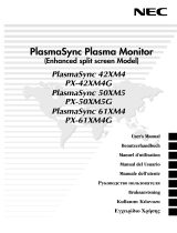 NEC PlasmaSync® 50XM5 Owner's manual