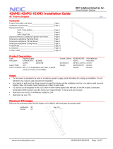 NEC PlasmaSync® 42XM3 Owner's manual