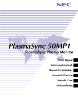 NEC PlasmaSync® 50XM1 Owner's manual