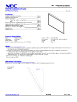 NEC PlasmaSync® 60XM5 Owner's manual