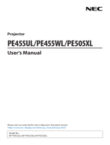 NEC PE455WL User manual