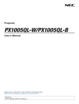 NEC PX1005QL Owner's manual