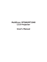 NEC MT1040 User manual