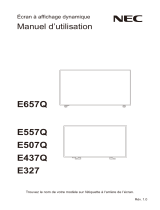 NEC MultiSync® E437Q Owner's manual