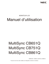 NEC MultiSync CB861Q User manual