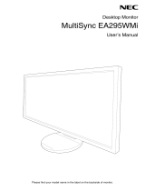 NEC MultiSync EA295WMi Owner's manual