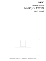 NEC MultiSync E271N Owner's manual