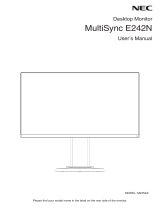 NEC MultiSync E242N Owner's manual