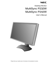 NEC MultiSync P242W Owner's manual