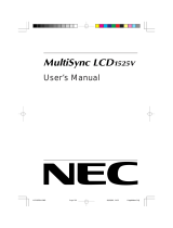 NEC MultiSync® LCD1525V Owner's manual