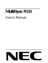 NEC MultiSync® P1250 Owner's manual