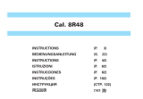 Seiko 8R48 Operating instructions