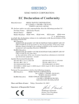 Seiko 8X22 Instruction of 8X53 EC declaration of Conformity: English