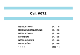 Seiko V072 User manual