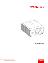 Barco F70-4K6 User manual
