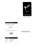 Fender AG-6 Owner's manual