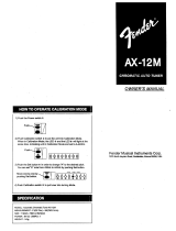 Fender AX-12M Owner's manual