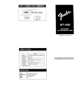 Fender MT-1000 Metronome/Tuner Owner's manual