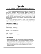 Fender TS-411 Headphones Owner's manual