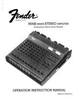 Fender MA8S Mixer Stereo Amplifier Owner's manual