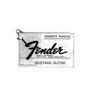 Fender Mustang Owner's manual