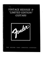 Fender Reissue '62 Esquire (Japan 1986) Owner's manual