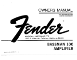 Fender Bassman 100 (1972) Owner's manual