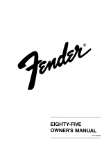 Fender Eighty-Five Owner's manual