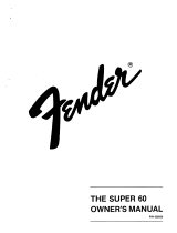 Fender Super 60 Owner's manual