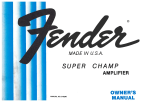 Fender Super Champ Owner's manual