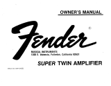 Fender Super Twin Owner's manual