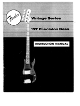 Fender 57 Precision Bass VintageSeries Owner's manual