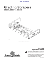 Land Pride Grading Scrapers GS2584 User manual