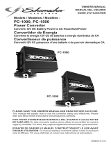 Schumacher PC-1500 Owner's manual