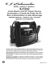 Schumacher Electric SJ1342 800 Peak Amp Jump Starter   Portable Power Owner's manual