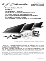 Schumacher SP-5400 54 Watt Solar Panel Kit Owner's manual