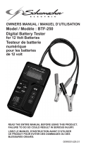 Schumacher BTF-250 Digital Battery & System Tester Owner's manual