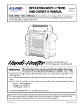 Allpro Handi-Heater SPC-9 Owner's manual