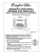 Comfort Glow UNVENTED (VENT-FREE)PROPANE GAS FIREPLACE Owner's manual