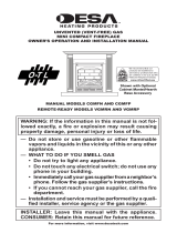 Comfort Glow VGMRP Owner's manual