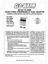 Glo-warm FB-30BB Owner's manual