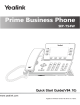 Yealink SIP-T54W Quick start guide