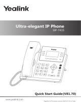 Yealink SIP-T41S Quick start guide