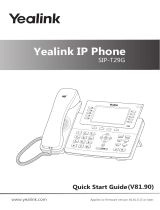 Yealink SIP-T29G Quick start guide