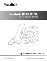 Yealink SIP-T19 E2 T4 Series Quick start guide