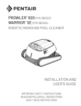 Pentair Prowler 920 Inground Robotic Pool Cleaner Owner's manual