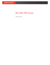 Plantronics RIG 500 PRO HX Owner's manual