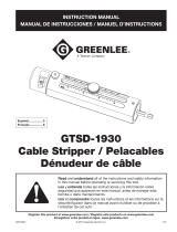 Greenlee GTSD 1930 Saber Cable Stripper User manual